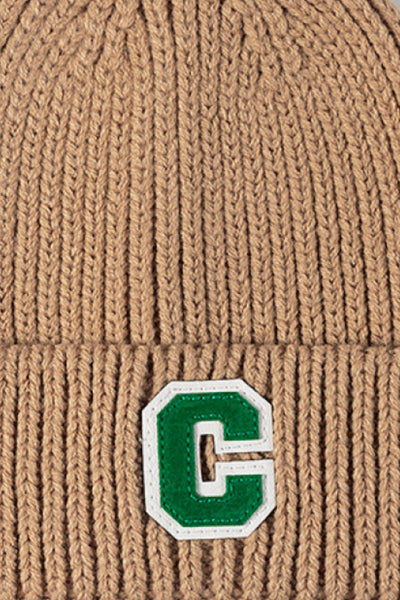 Letter C Patch Cuffed Beanie