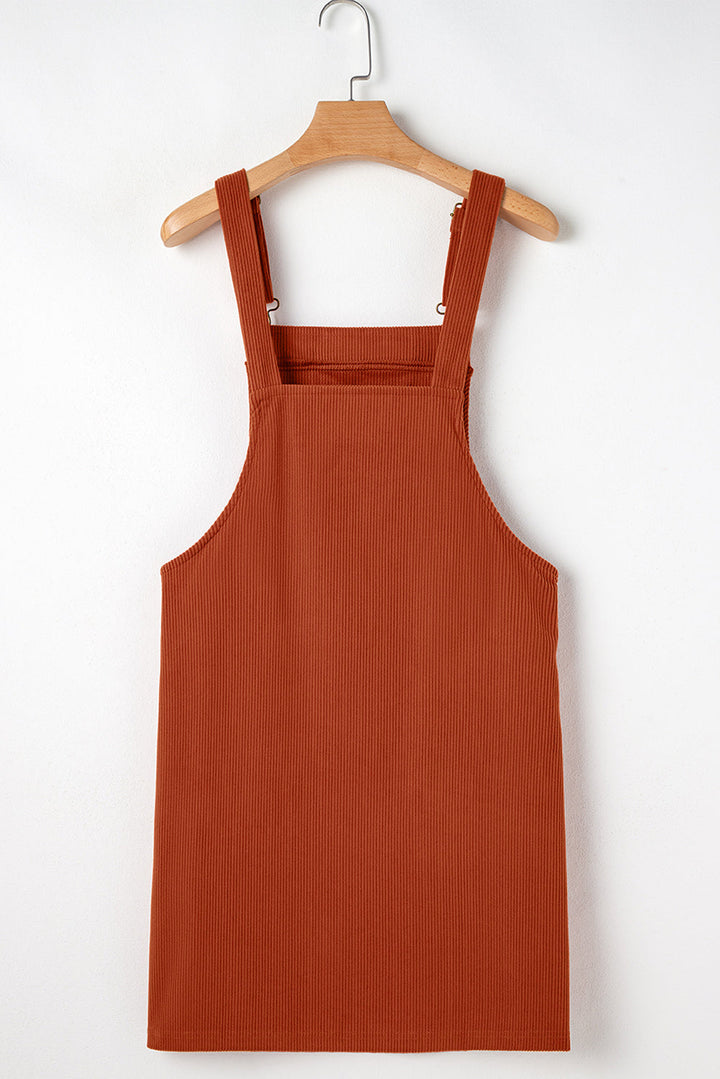 Alexis Front Pockets Corduroy Overall Dress.
