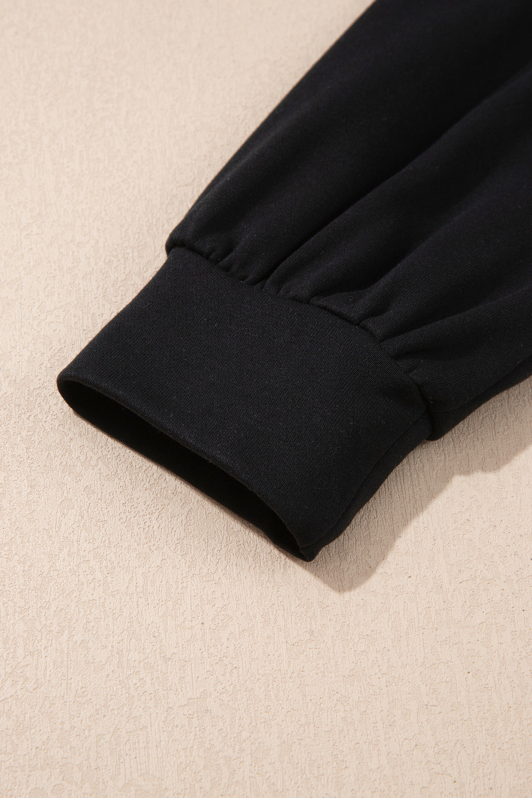 Black Solid V Neck Tunic Shift Long Sleeve Plus Size Blouse