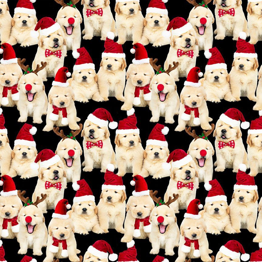 Dogs in Santa Hats Shorter Fit &amp; Flare Dress