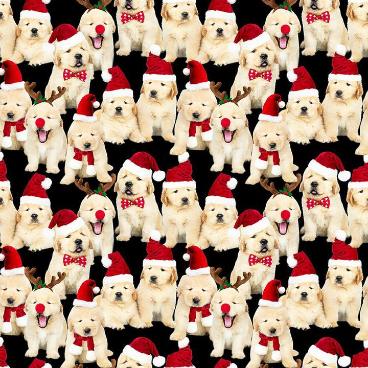 Dogs in Santa Hats Shorter Fit &amp; Flare Dress