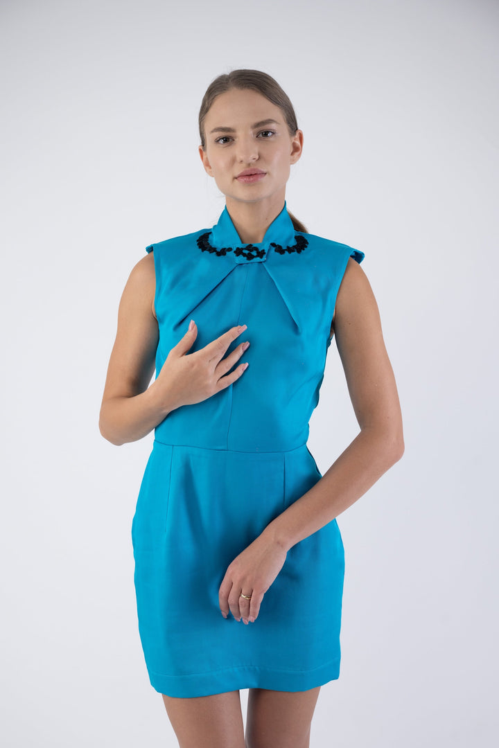 Turquoise Dress with lace