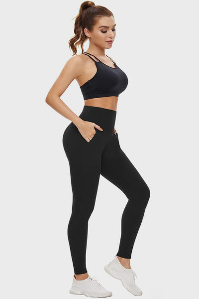 Full Size Pocketed High Waist Active Leggings