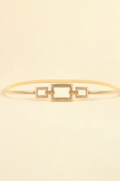 Square Shape Zinc Alloy Buckle Iron Belt