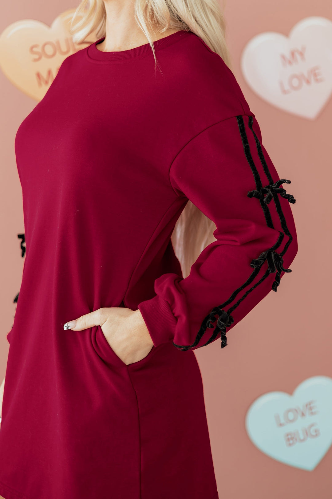 Priscilla Drop Shoulder Sweatshirt Dress