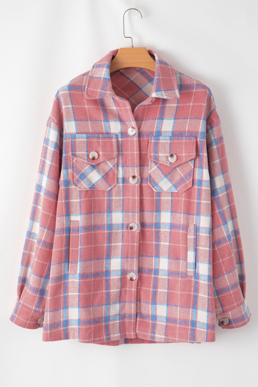 Natalie Plaid Button Up Shacket