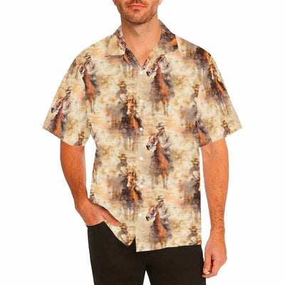 Grunge Cowboy Men's Western Camp Shirt