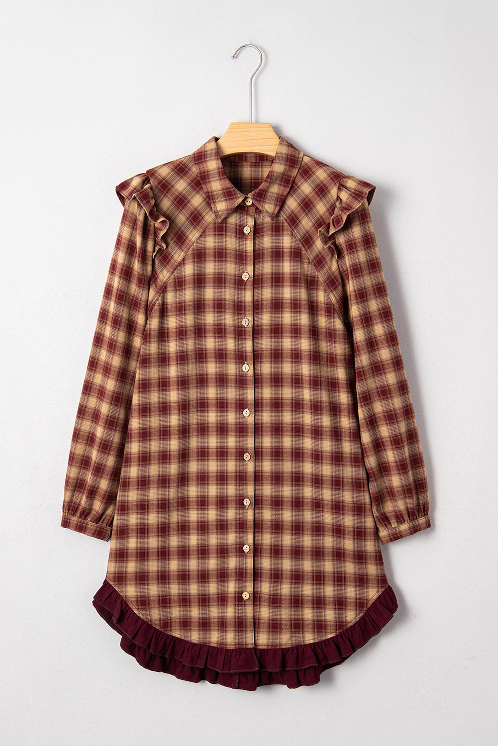 Novalee Mini Shirt Dress Long Sleeve Top