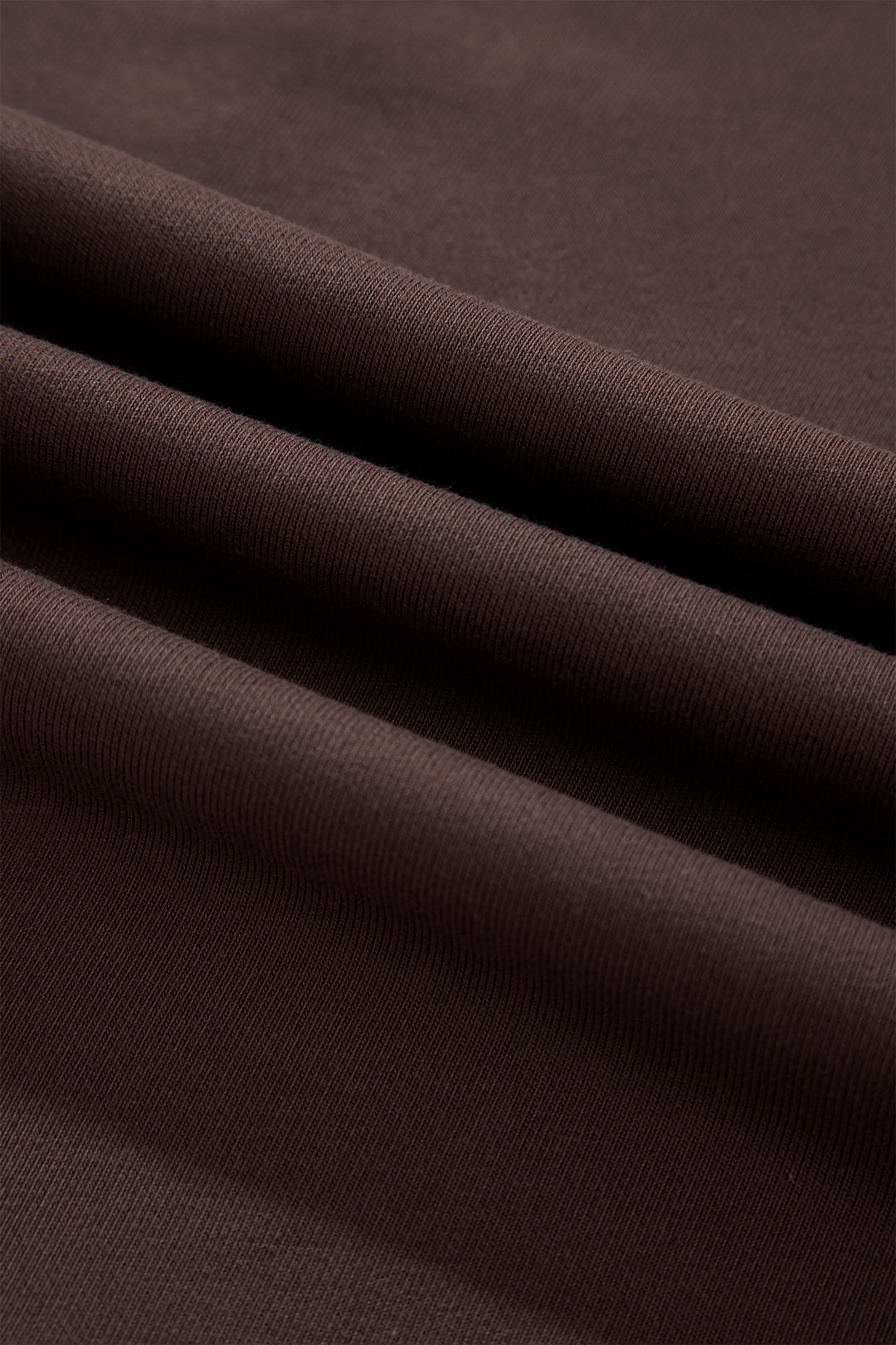 Coffee Solid Color Piping Trim Mock Neck Pullover Drawstring Pants Set