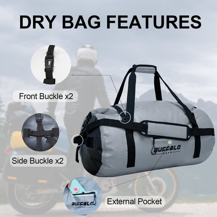 63QT Roll Top Waterproof Duffel Bag