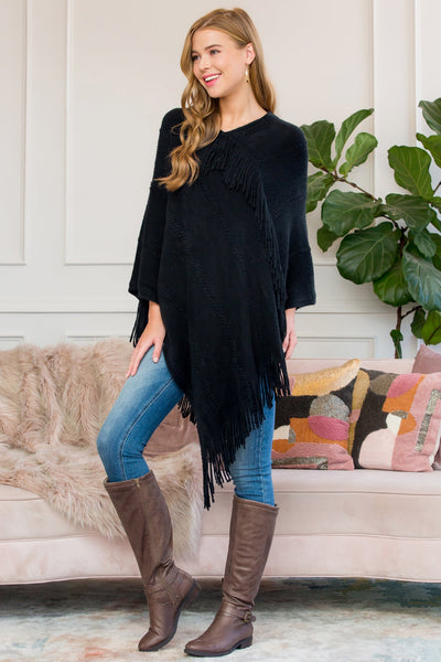 Asymmetric Fringe Poncho