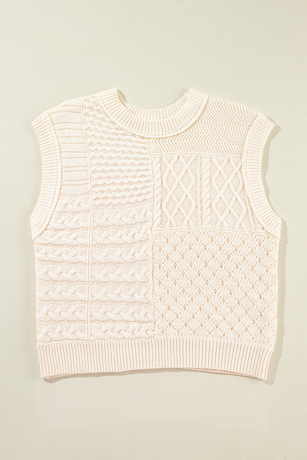 Madelyn Cable Knit Dolman Armholes Sweater Tank