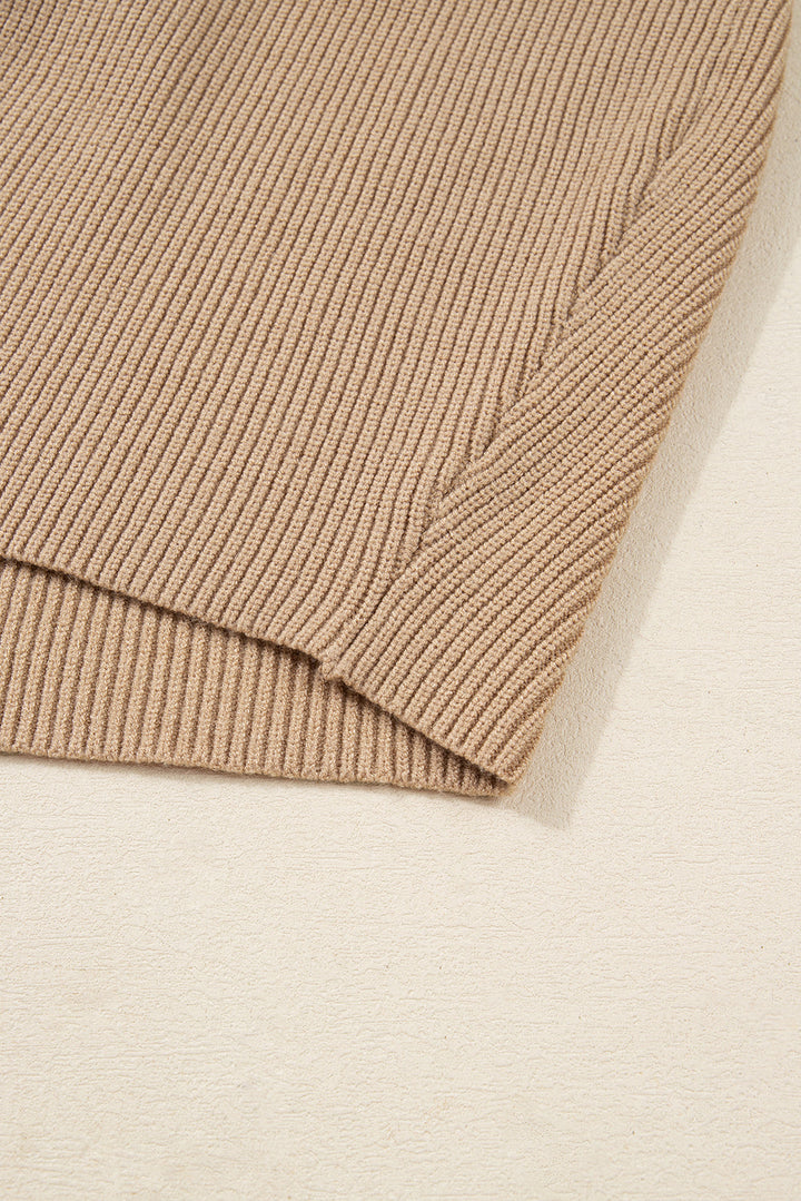 Zariah Embellished Keyhole Ribbed Sweater