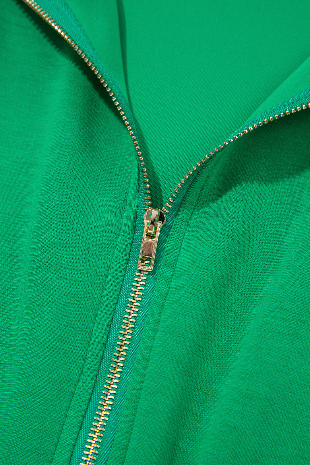 Bright Green Sleeveless Zip Front Scallop Hem Mini Dress