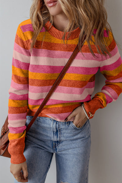 Eliana Stripe Ribbed Sweater