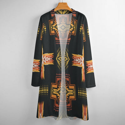 Fire Aztec Lightweight Cardigan Large Print