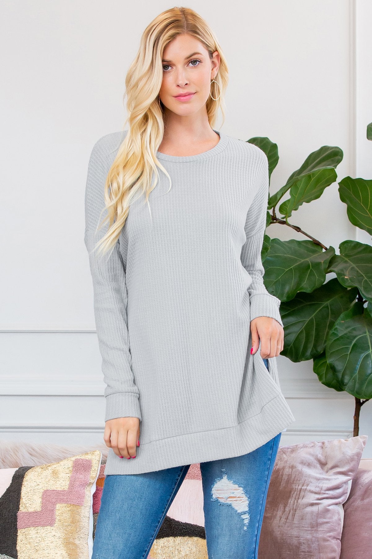 Brushed Thermal Waffle Sweater