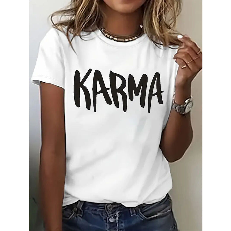 Short Sleeve Round Neck T-Shirt With &