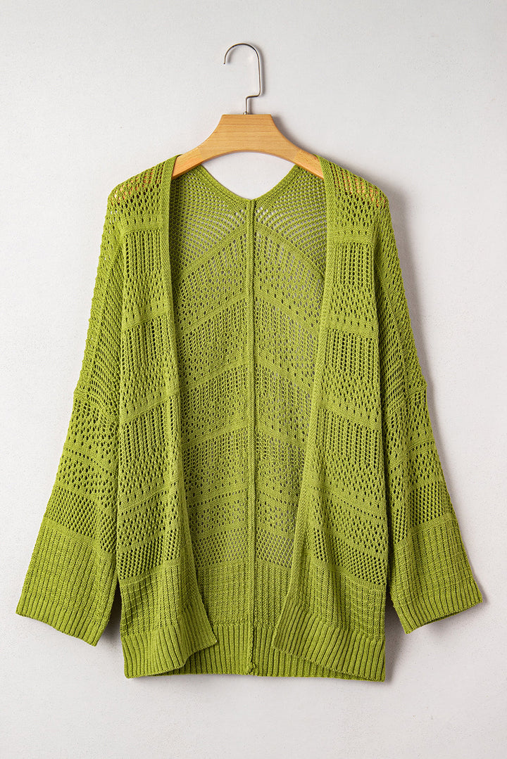Whitley Crochet Knit Open Cardigan