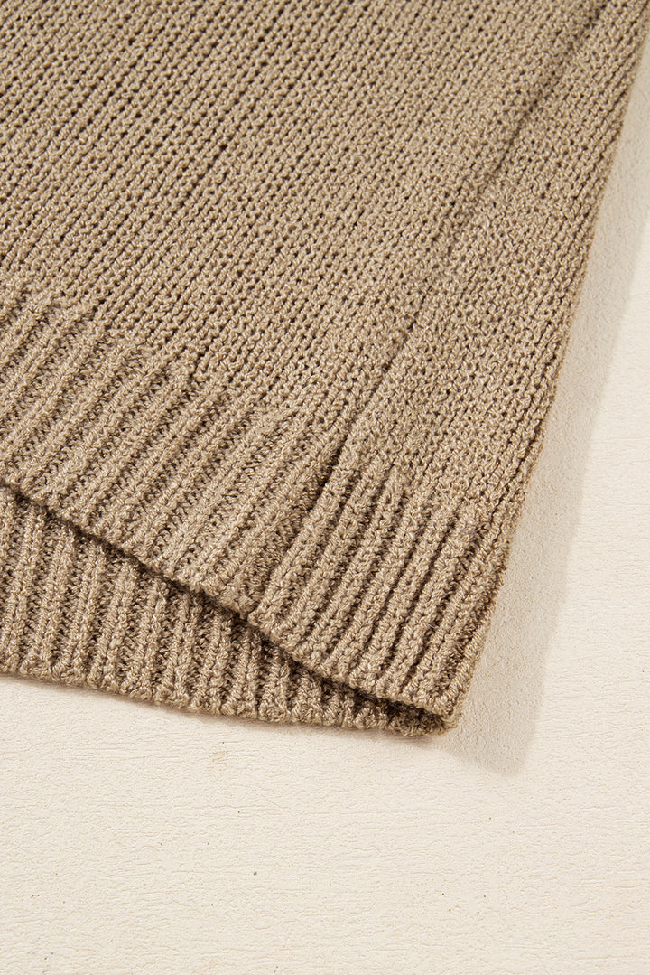 Pale Khaki Oversize Drop Shoulder Slouchy Sweater Dress