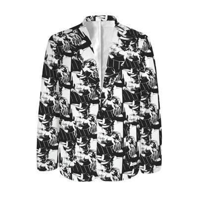 Black White Cowboy Mens Western Blazer