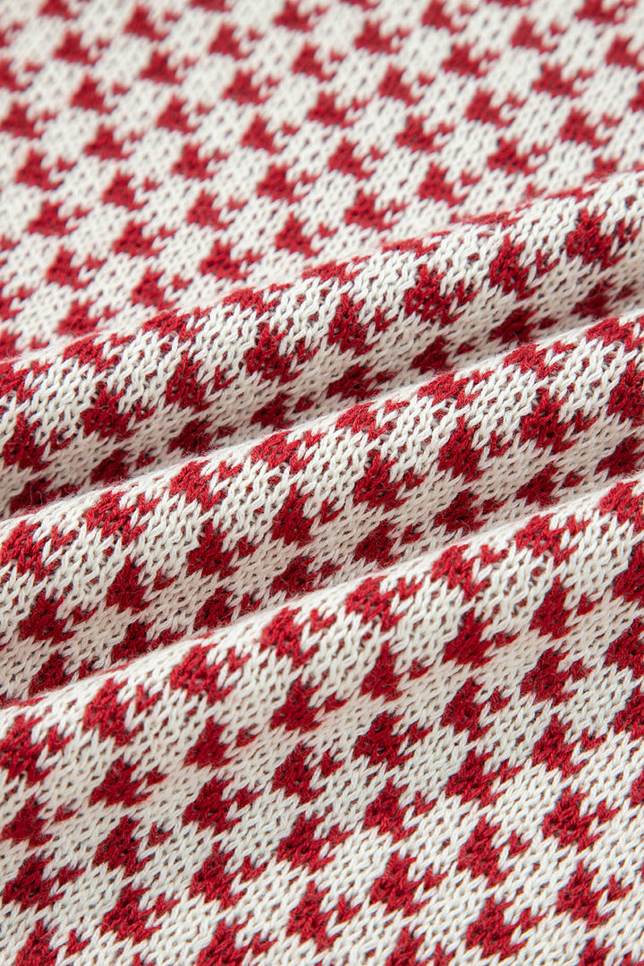 Kinley Pattern Lantern Sleeve Sweater