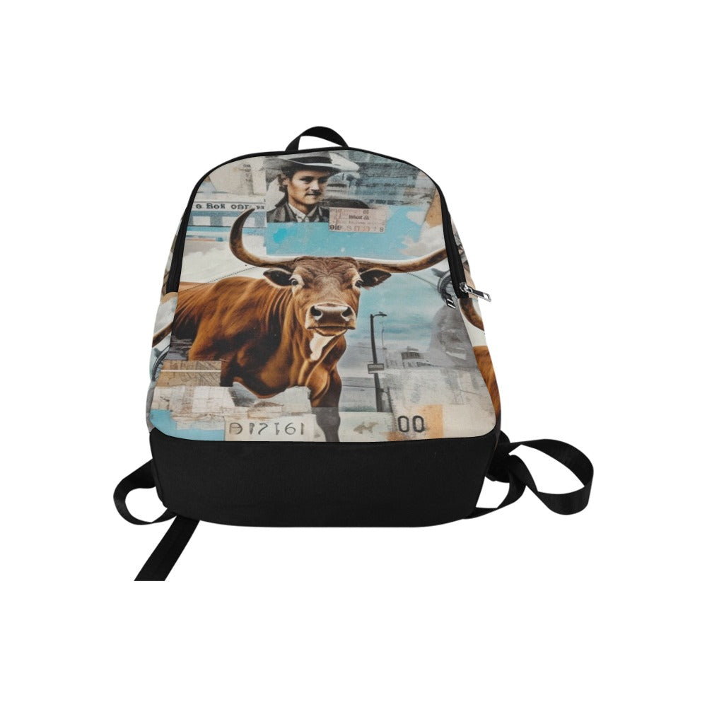 Vintage Bull Collage Western Backpack