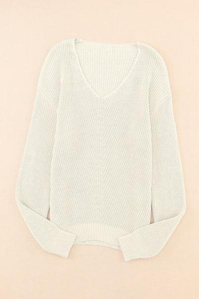 V-Neck Drop Shoulder Sweater