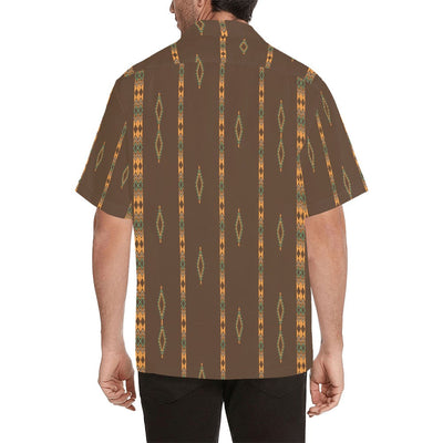 Mocha Aztec Men's Western Camp Shirt