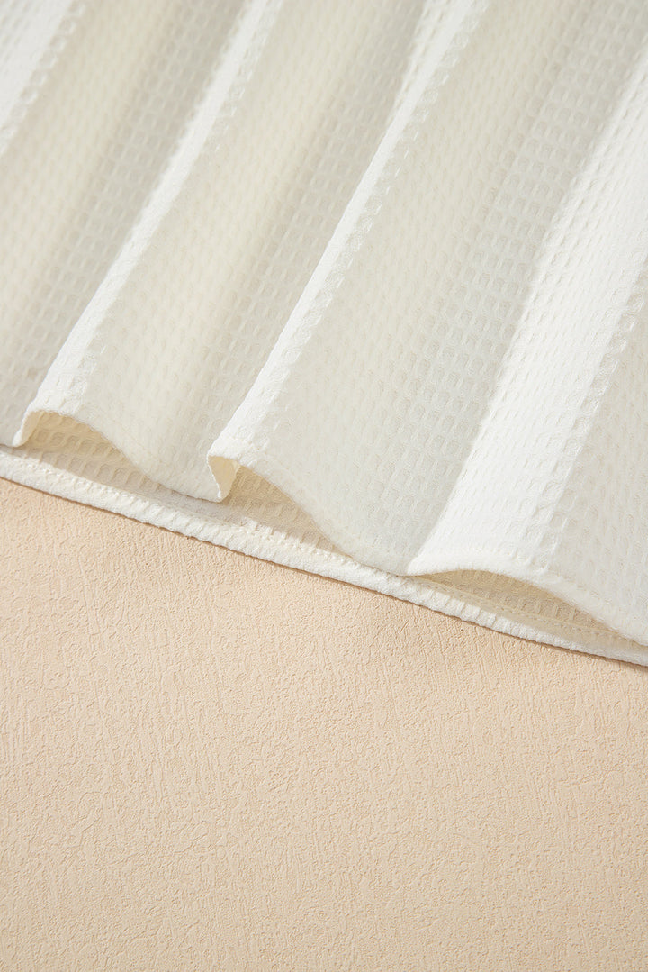 Ava Trim Waffle Knit Blouse