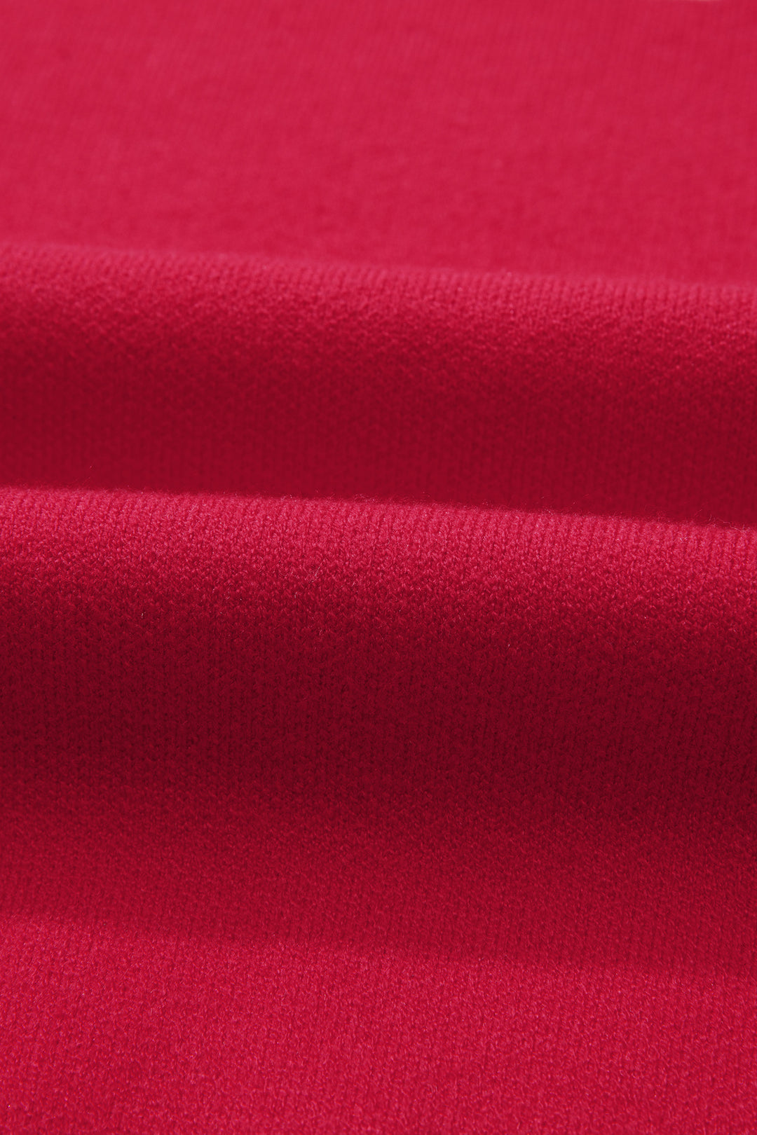 Fiery Red HO HO HO MERRY CHRISTMAS Drop Shoulder Loose Sweater