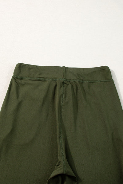 Moss Green Drawstring Waist Pocketed Joggers