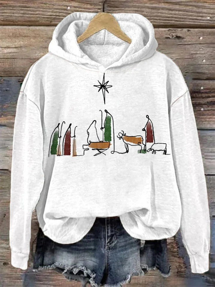 Women’s 3D Digital Print Hoodie – Casual Graphic Sweatshirt