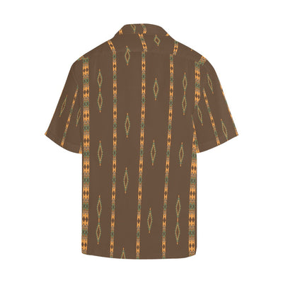 Mocha Aztec Men's Western Camp Shirt