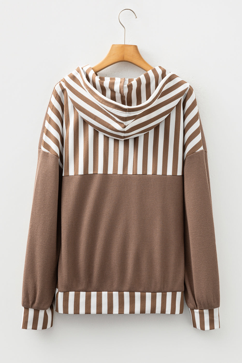 Tilly Striped Patchwork Drawstring Hoodie