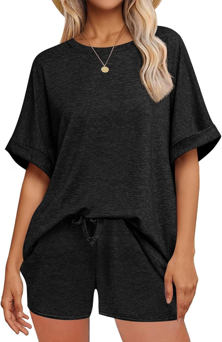 👕 Oversized T-Shirt &amp; Drawstring Shorts Set – Ultimate Casual Comfort