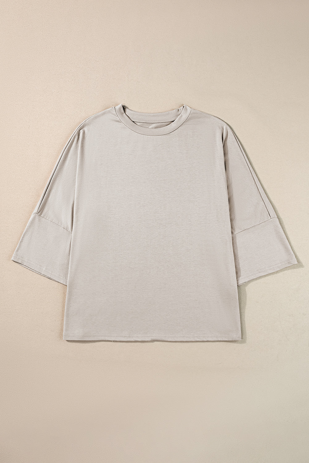 Gray Oversized Flowy Dropped Shoulder T-shirt