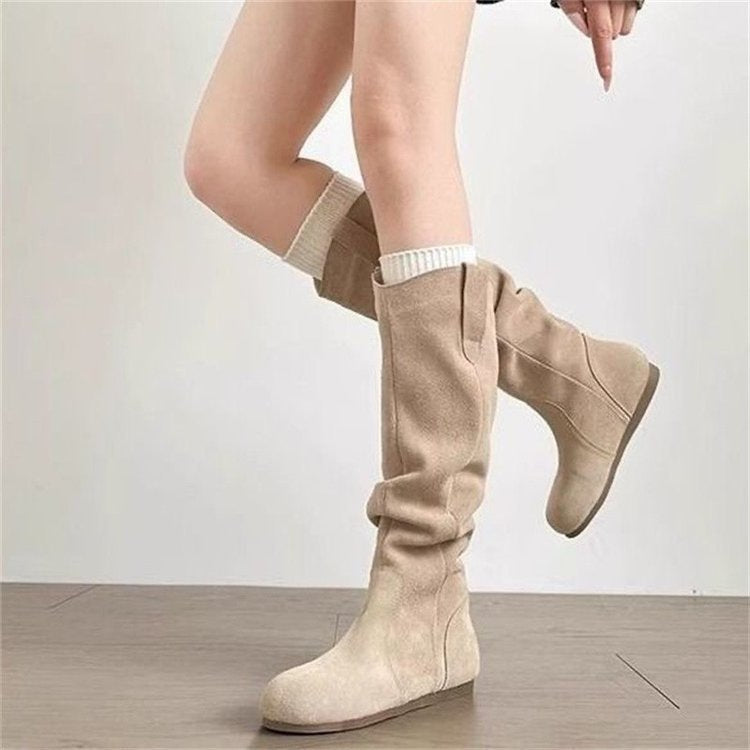 🖤 Creeper Knight Flat Heel Cowboy Boots for Women