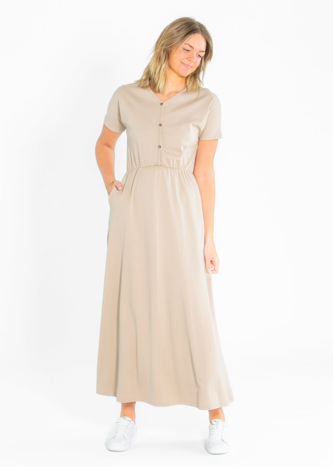 Ella Cinched Waist Maxi Dress