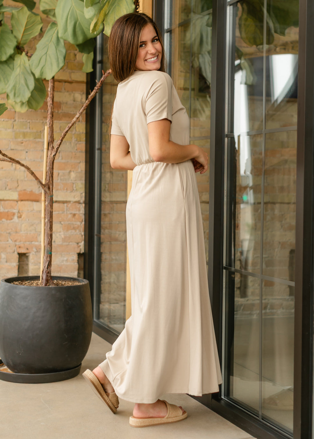 Ella Cinched Waist Maxi Dress
