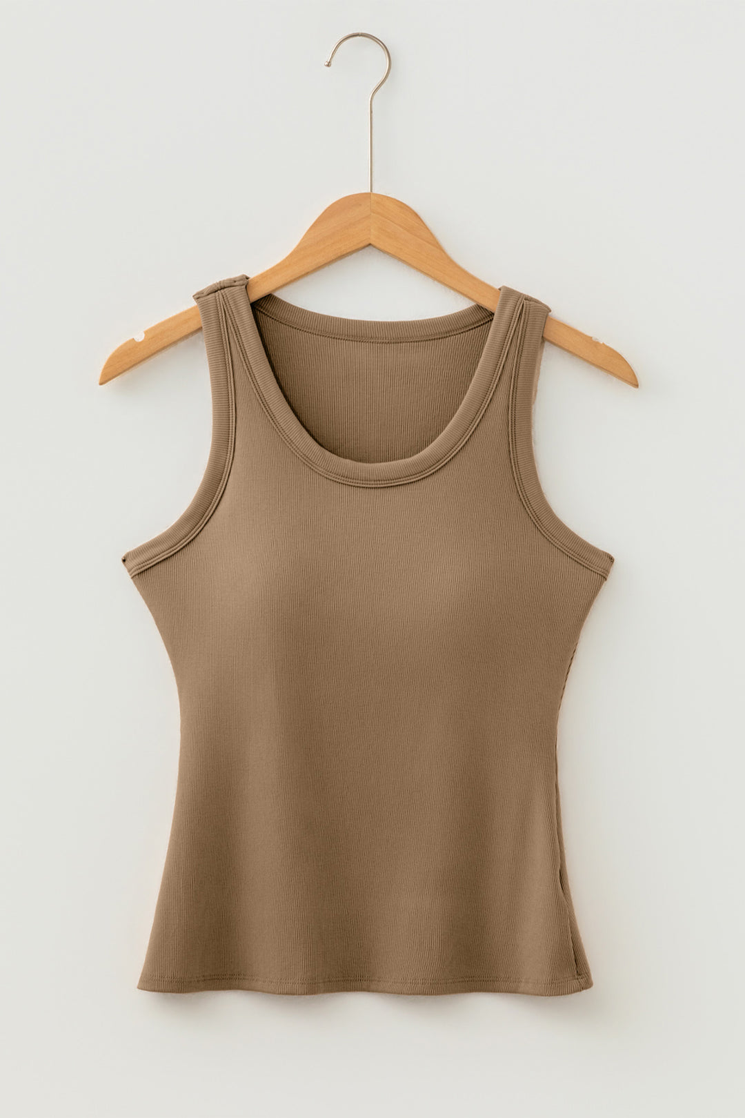 Four Leaf Clover Slim Ribbed Padded Tank Top