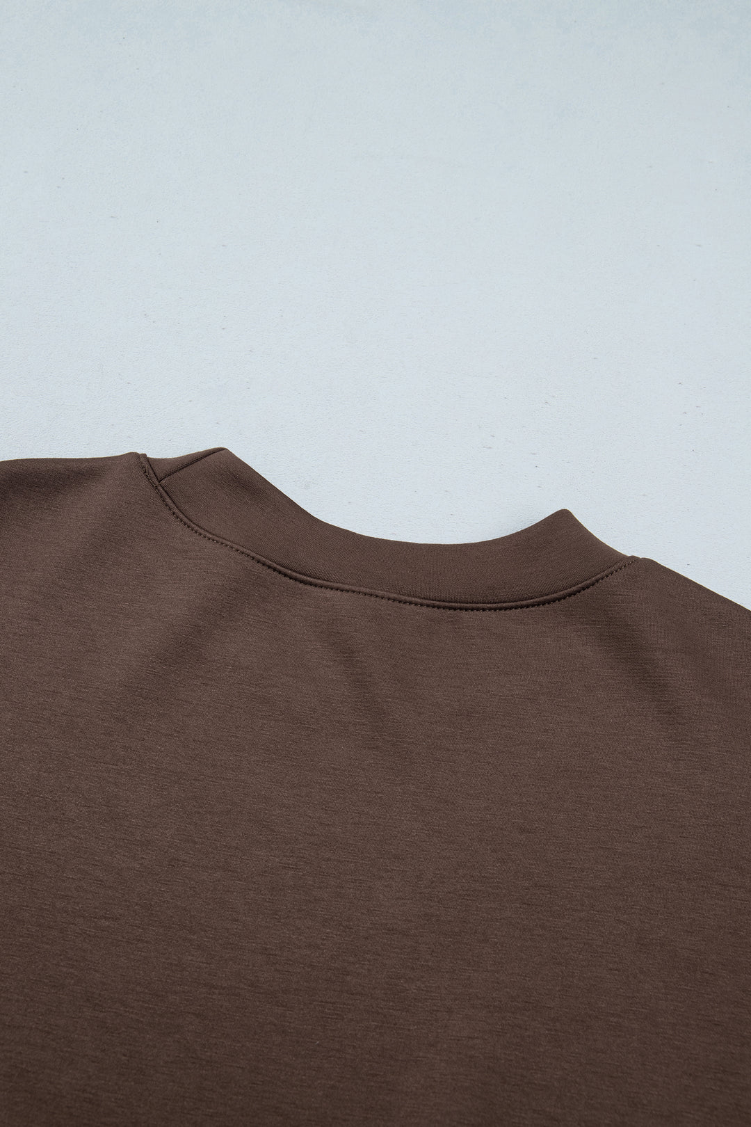 Coffee Camouflage Sleeve Crewneck Baggy Pullover Sweatshirt