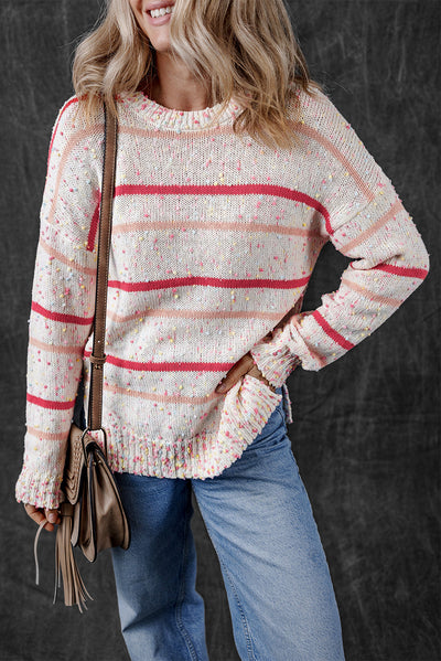 Ruthie Striped Confetti Knit Sweater