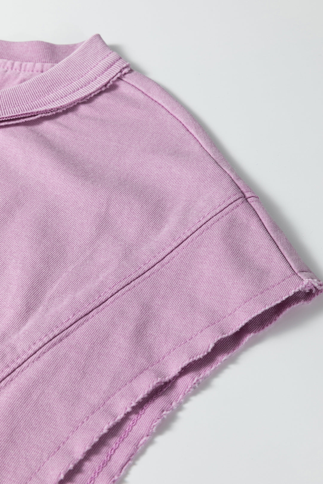 Bright Pink Mineral Wash Boxy Fit Cotton Tank Top