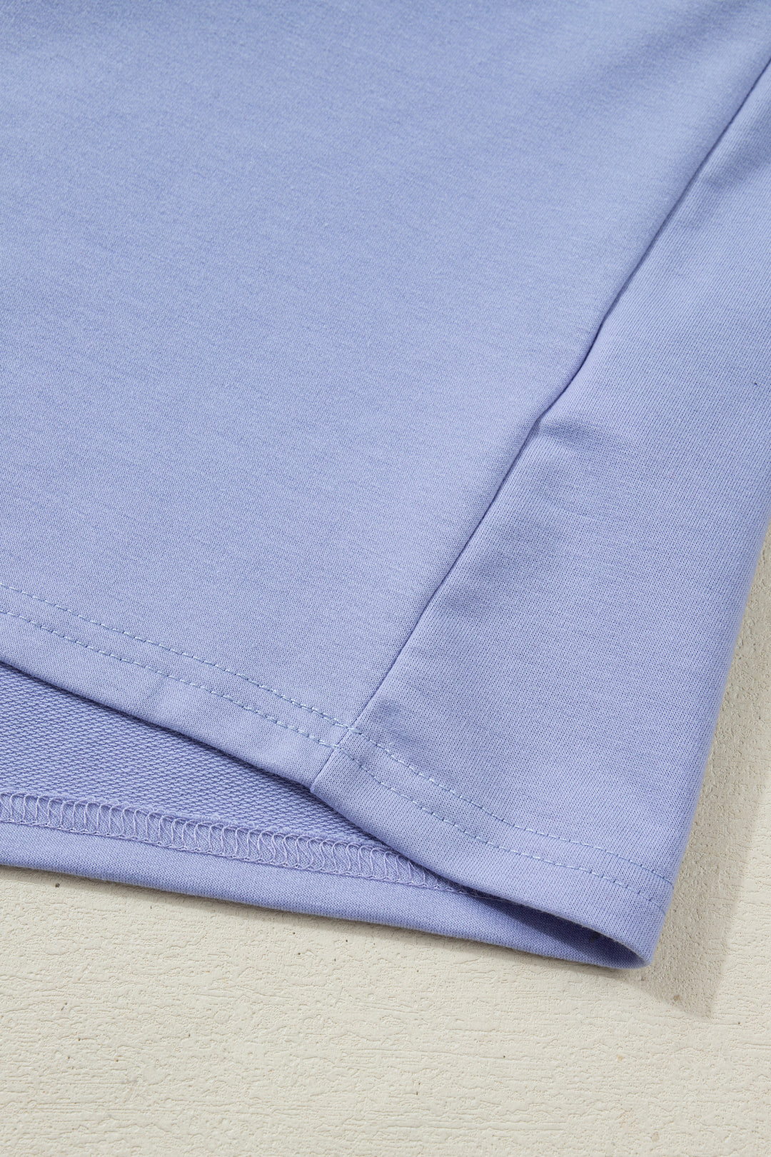 Beau Blue Flounce Long Sleeve Top Drawstring Pants Contrast Velvet Bow Knot 2pcs Lounge Set