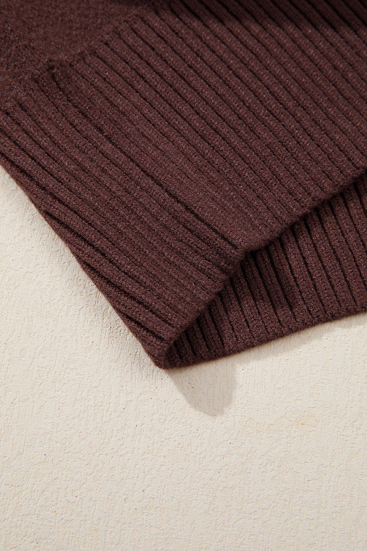 Brown Cowgirl Fashion Print Casual Sweater