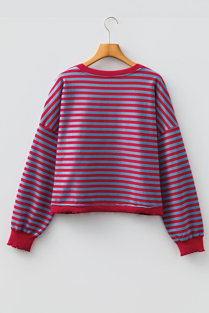 Zuri Ribbed Trim Oversize Sweatshirt