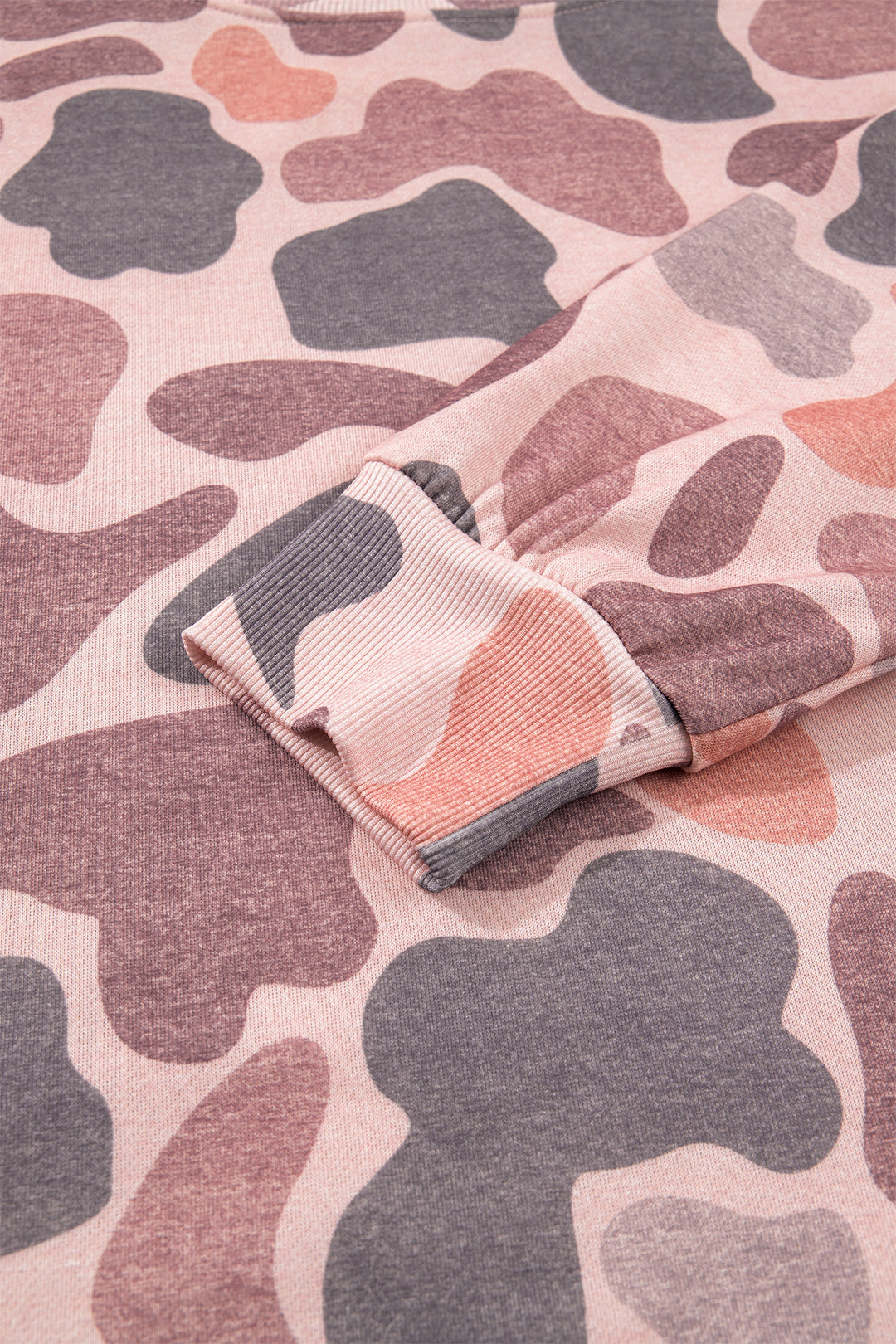 Multicolour Camouflage Western Style Pullover Sweatshirt