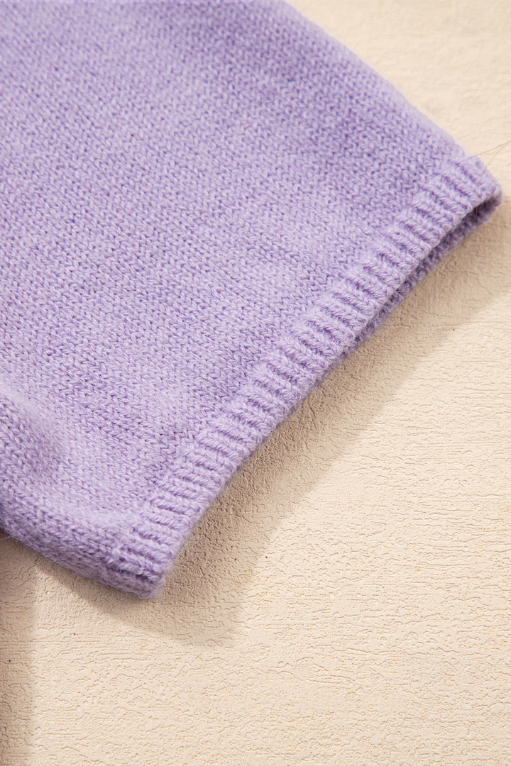 Orchid Petal Short Sleeve Soft Cardigan Sweater T Shirt