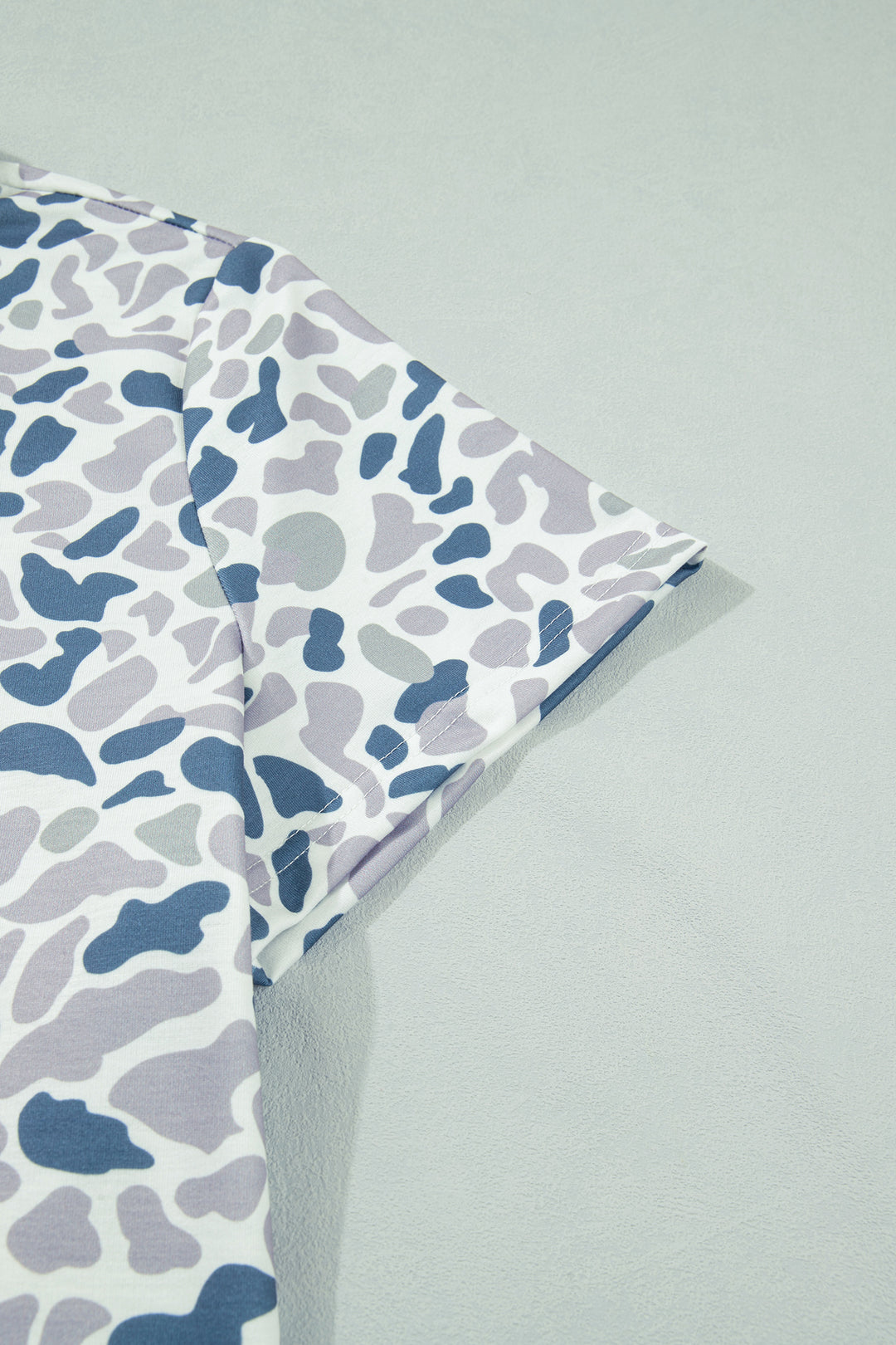 Multicolour Zip up Tee and Short Plus Size Camo Set